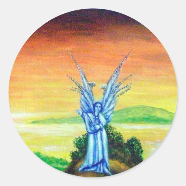 STICKER ROND ANGEL À DOUBLE LUMIÈRE (Devant)