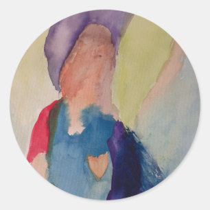 Sticker rond Angel Guardian Abstrait