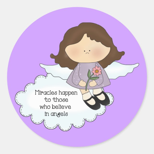 Sticker Rond Angel Miracles (Devant)