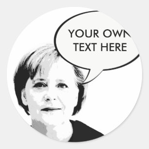 Sticker Rond Angela Merkel -- Chef international - .png