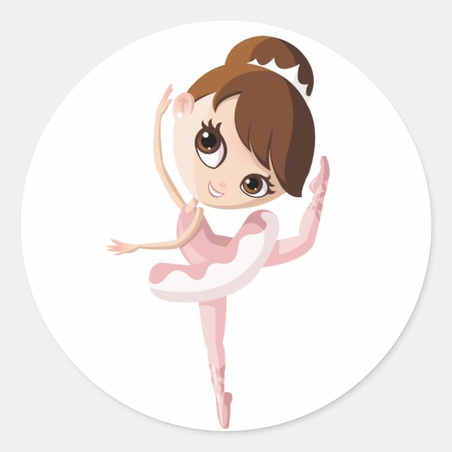 Sticker Rond Angelina la ballerine (Devant)
