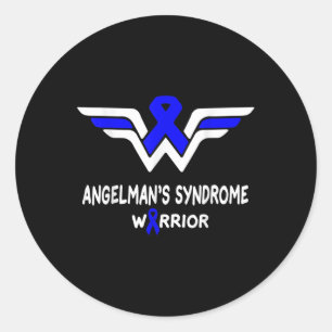 Sticker Rond Angelmans Syndrome Sensibilisation Guerrier Suppor