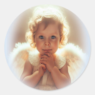 Sticker Rond Anges bébés