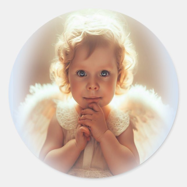 Sticker Rond Anges bébés (Devant)