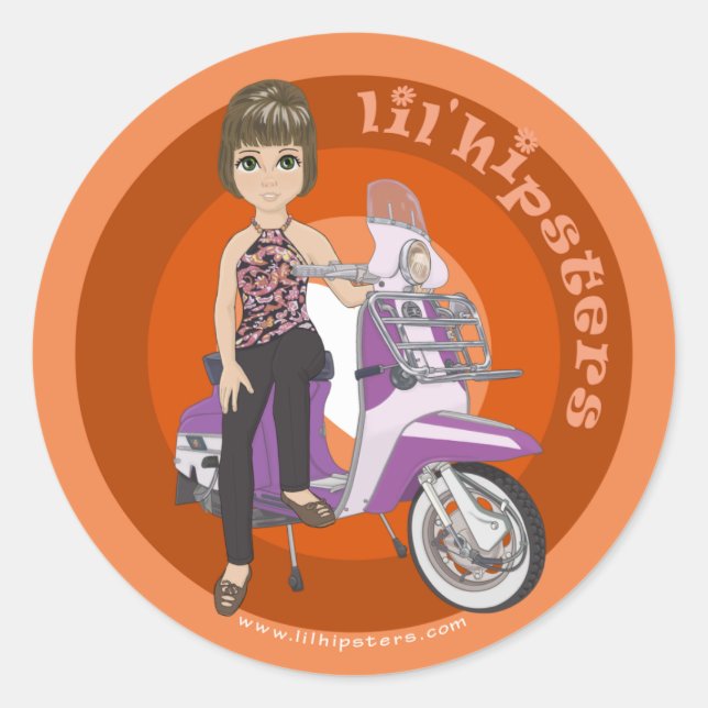 Sticker Rond Angie (Devant)