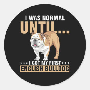 Sticker Rond Anglais Chien Chien Propriétaire Chien race Amoure
