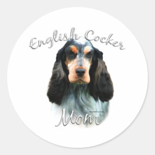 Sticker Rond Anglais Cocker Spaniel Mom 2