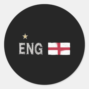 Sticker Rond Angleterre Fan Shirt Anglais Drapeau