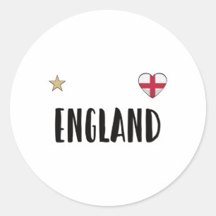 Sticker Rond Angleterre Fan Shirt Anglais Drapeau