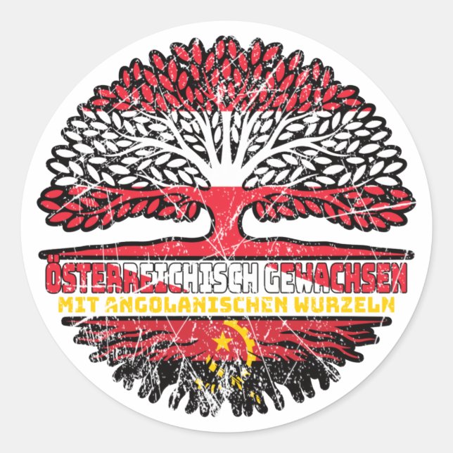 Sticker Rond Angola Angola Autriche Arbre (Devant)