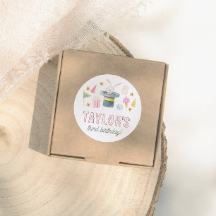 Sticker Rond Animal Circus Carnaval d'aquarelle