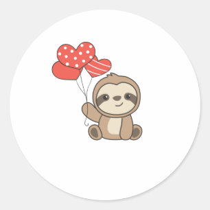 Sticker Rond Animal préféré de Sloth Cute