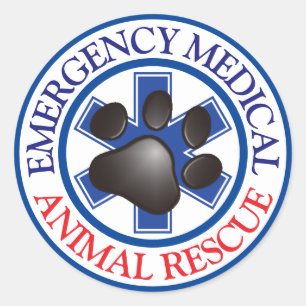 Sticker Rond Animal Urgence Médicale SECOURT CLASSIQUE ROND S C