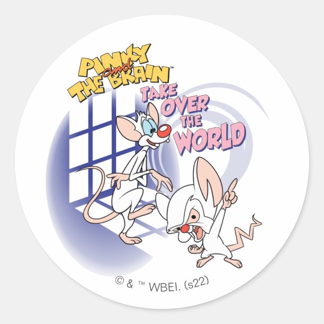 Sticker Rond Animaniacs | Reprendre Le Monde Graphique (Devant)