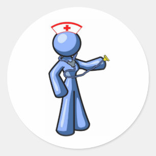 Sticker Rond Animation d'icône de soins infirmiers