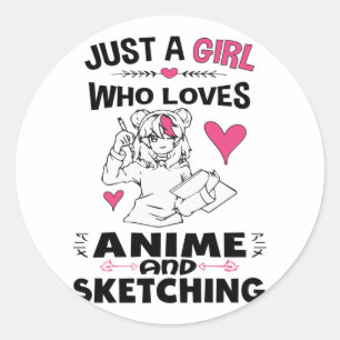 Sticker Rond Animation et Sketching