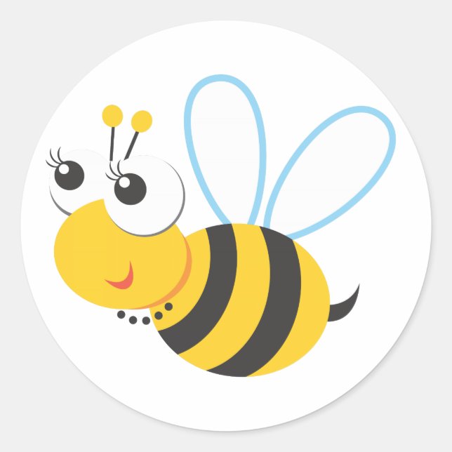 Sticker Rond Animaux - Abeille (Devant)