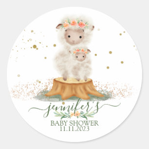 Sticker Rond Animaux agneau mouton faveur de la famille