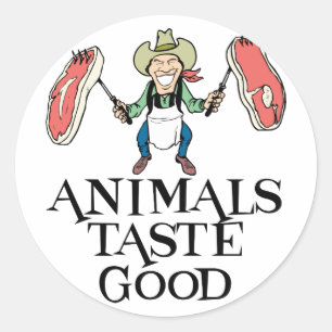 Sticker Rond Animaux Bon Goût