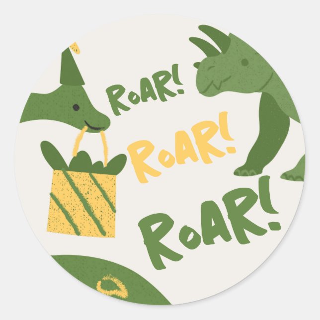 Sticker Rond Animaux de la fête des rues Anniversaire (Devant)