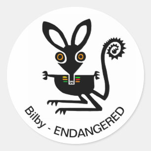Sticker Rond Animaux sauvages - Cute BILBY - Australie - Nature