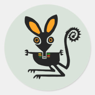 Sticker Rond Animaux sauvages - Cute BILBY - Wild Guerrier -