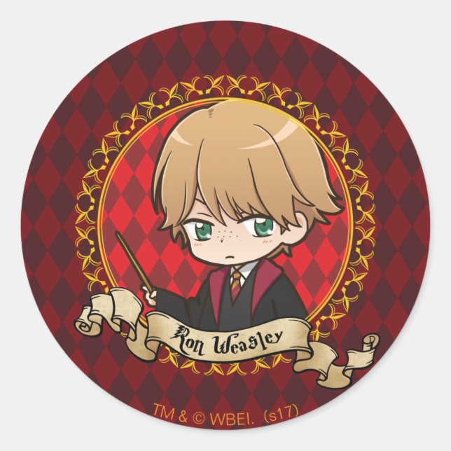 Sticker Rond Anime Ron Weasley (Devant)