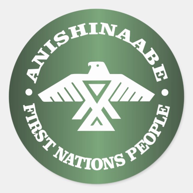 Sticker Rond Anishinaabe (Ojibwe, Chippewa) (Devant)