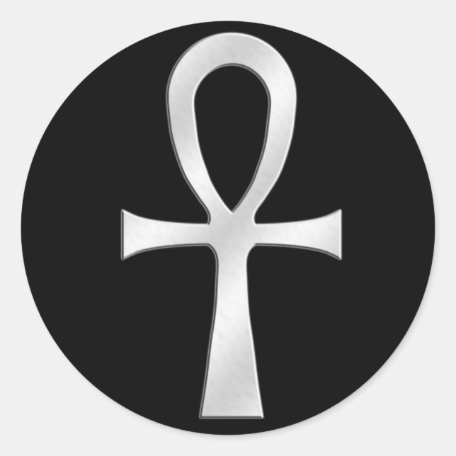 Sticker Rond Ankh Silver (Devant)