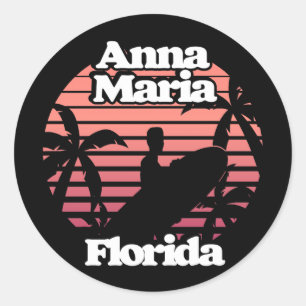Sticker Rond Anna Maria Florida