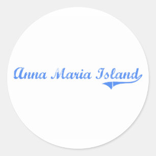 Sticker Rond Anna Maria Island Florida Classic Design
