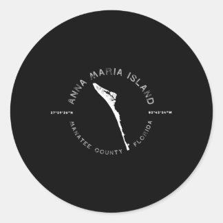 Sticker Rond Anna Maria Island Floride