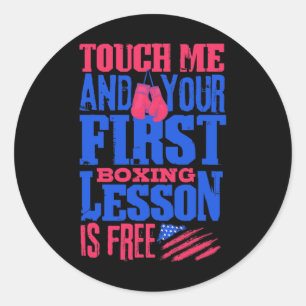 Sticker Rond Anneau de boxe Fitness - Premier cours gratuit - J