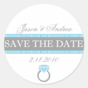 Sticker Rond Anneau Pour Toujours Enregistrer La Date