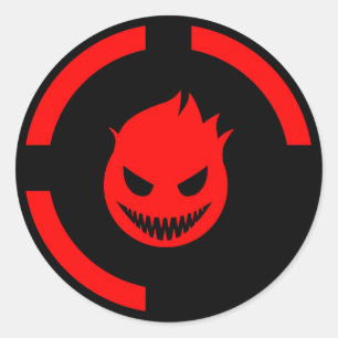 Sticker Rond Anneau rouge de la mort