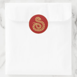 Sticker Rond Année chinoise du serpent