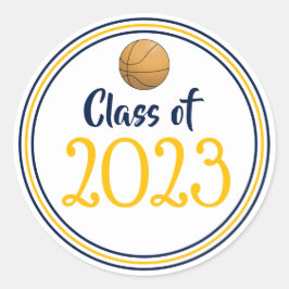 Sticker Rond Année de classe Marine & Gold Graduation