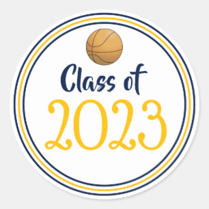 Sticker Rond Année de classe Marine & Gold Graduation