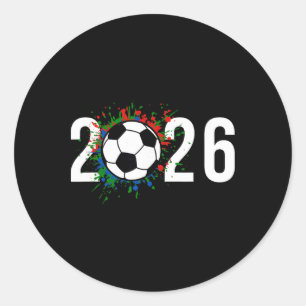 Sticker Rond Année de jeu de football 2026 Joueurs Entraîneurs