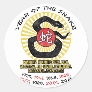 Sticker Rond Année des qualités du serpent 2013