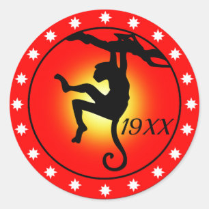 Sticker Rond Année du singe
