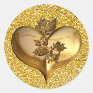 Sticker Rond Années d'or   plaquette or
