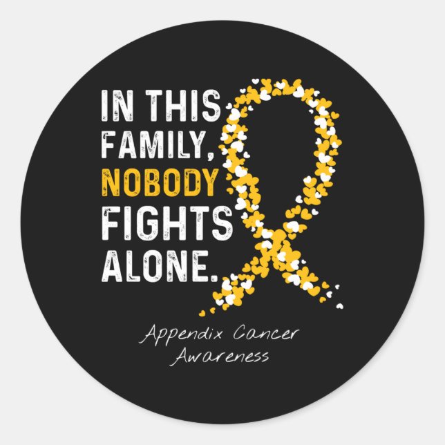 Sticker Rond Annexe Sensibilisation Au Cancer Dans Cette Famill (Devant)