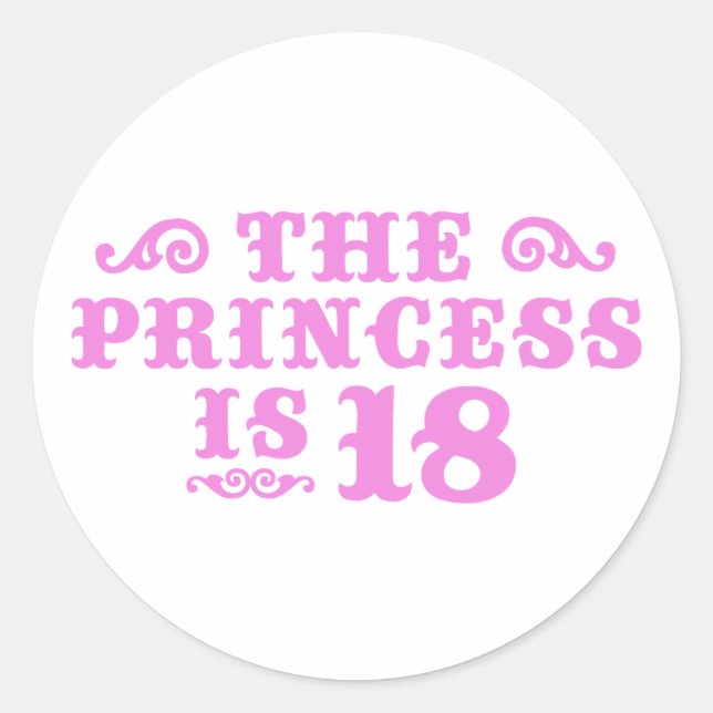 Sticker Rond Anniversaire 18 ans (Devant)