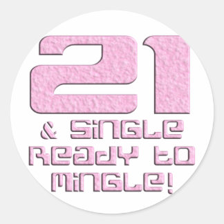 Sticker Rond Anniversaire 21 ans