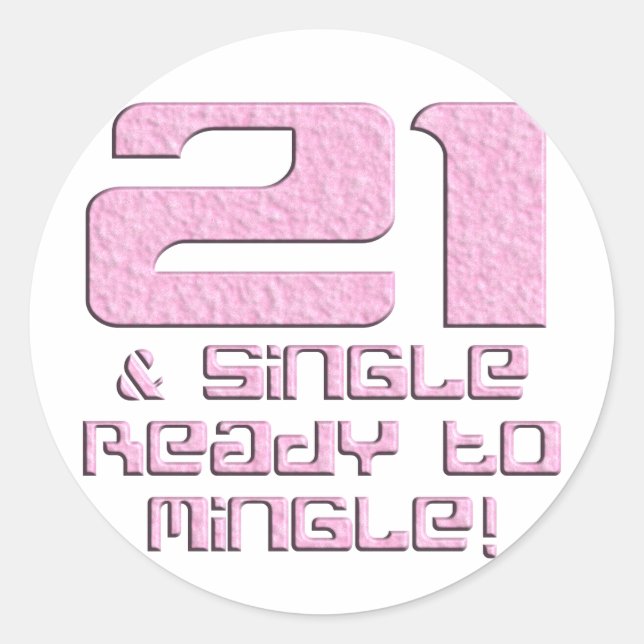 Sticker Rond Anniversaire 21 ans (Devant)