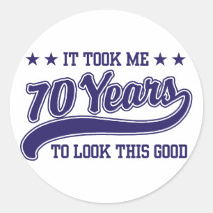 Sticker Rond Anniversaire 70 ans