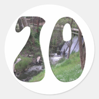 Sticker Rond Anniversaire 70 ans