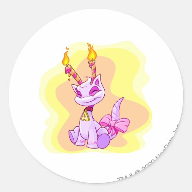 Sticker Rond Anniversaire Aisha (Devant)