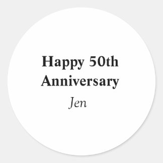 Sticker Rond Anniversaire ajouter votre nom texte image modifia